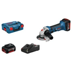 Bosch Blauw GWS 18-125 V-LI Accu Haakse Slijper Met 18V 4.0AH LI-ION + Lader Gal 18 V-40