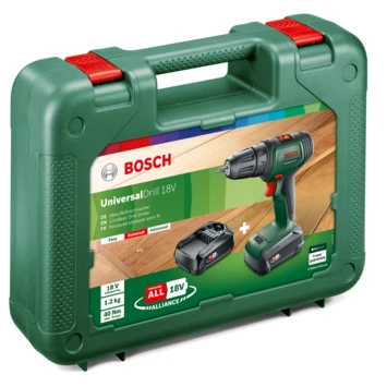Bosch 18V Accuboormachine UniversalDrill (incl. 2 Accu's 1.5Ah + Lader) 4 Bosch 18V Accuboormachine UniversalDrill (incl. 2 Accu's 1.5Ah + Lader) - Afbeelding 4